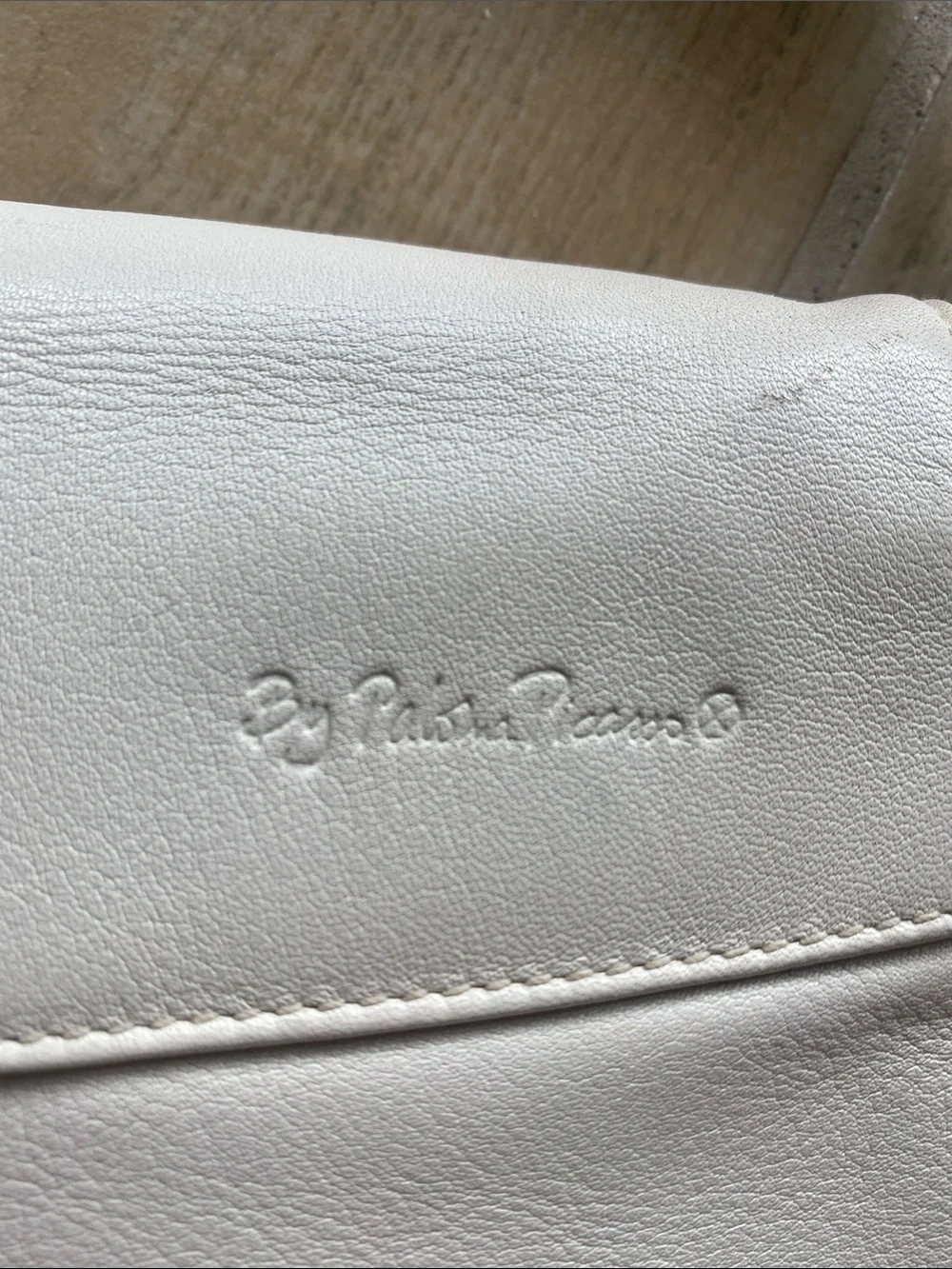 Paloma Picasso Vintage Cream Crossbody Shoulder Bag with Gold X Logo